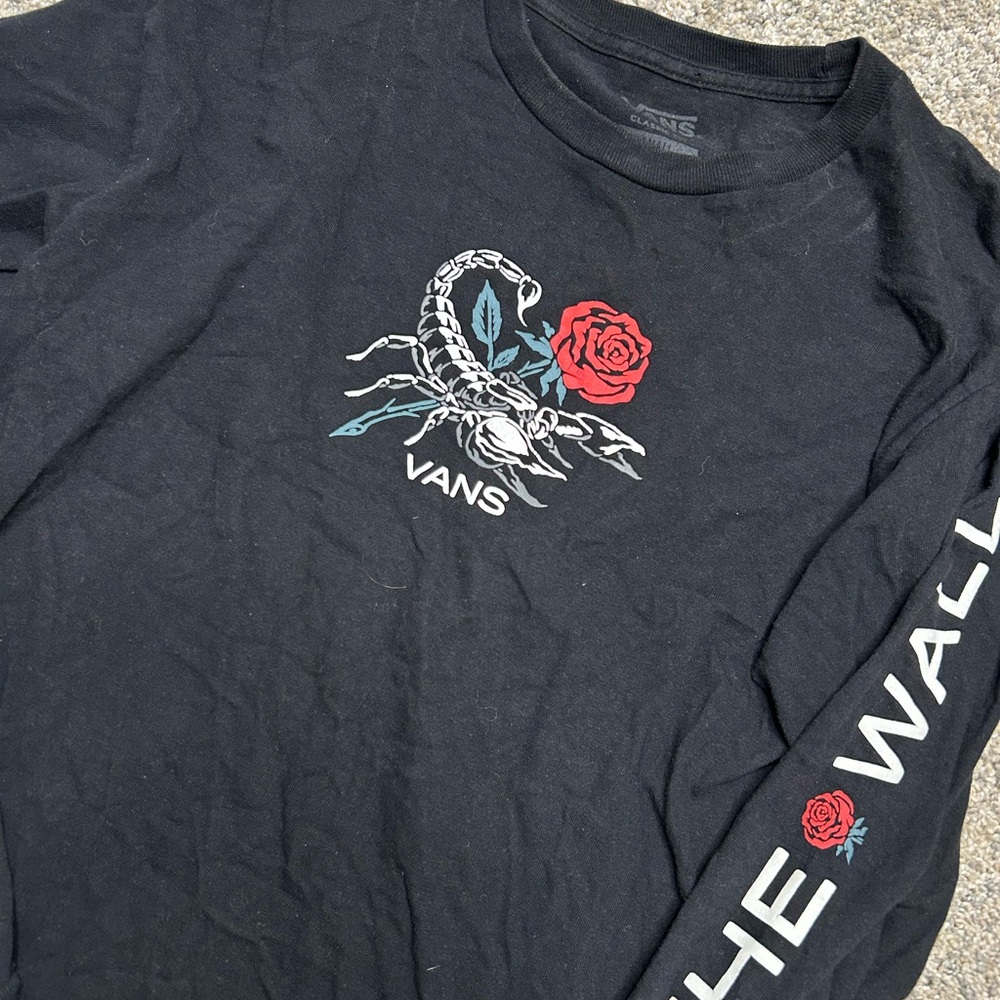 Vans Scorpion & Rose Graphic Long Sleeve Tee | Size Small